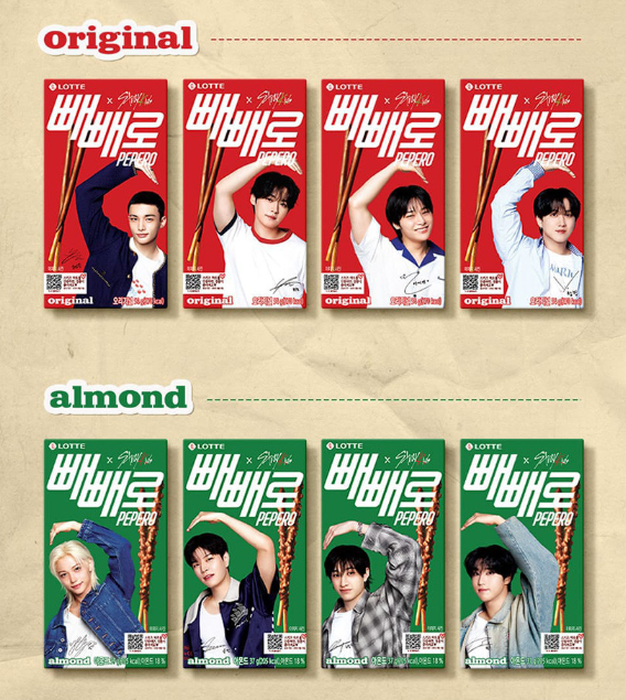 Stray Kids x PEPERO Single Type 4 Set