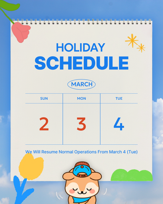 HOLIDAY NOTICE: March 1st Movement Day
