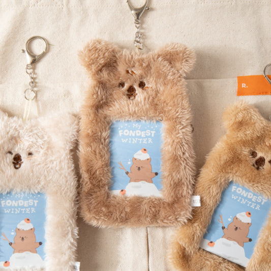 Daiso - Брелок-держатель для фотокарточек с изображением животных