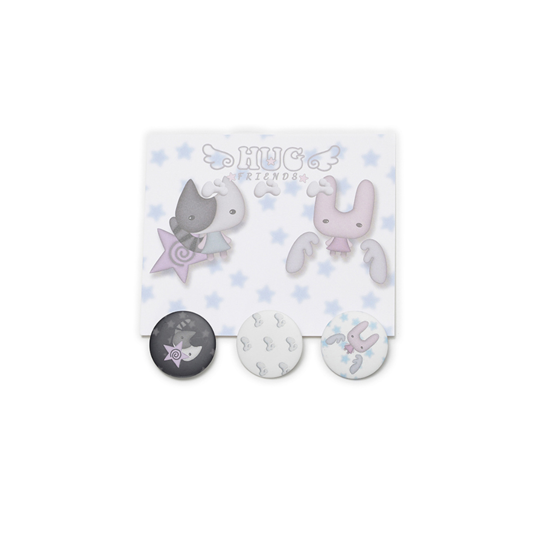 hugyourskin - HUG Friends Pin Button