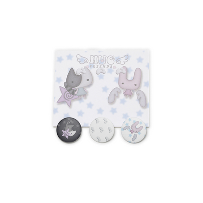 hugyourskin - HUG Friends Pin Button