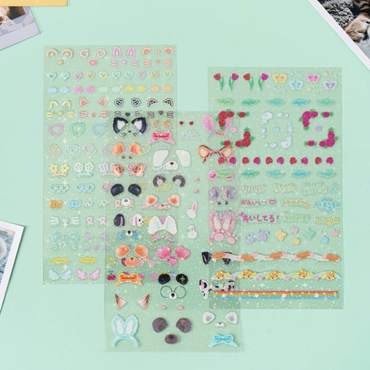 Daiso - Toploader Deco Наклейки (3 Листа)