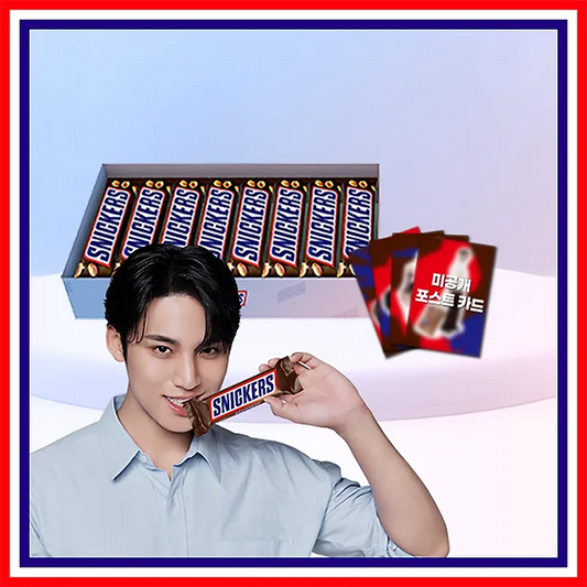 Snickers - Peanut 51 г x 8 шт. + неизданная открытка [Выбор Seventeen Mingyu]