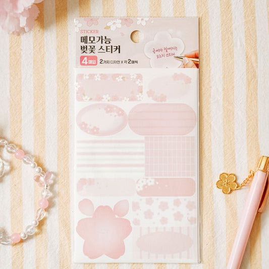 Daiso - Шепот весны Наклейка для заметок 4 листа