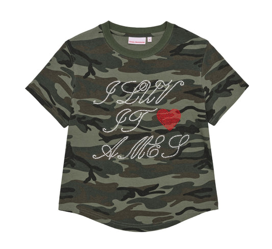 [Hearts 2 Hearts Ian] AMES HOTFIX CROP TEE CAMO